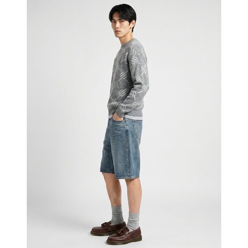 Daily Paper Kratke hlače &amp;amp; Bermuda COMPACT SHIELD EMBROIDERY DENIM SHORTS Modra Slike
