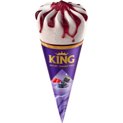 Frikom Sladoled KING jogurt i &amp;scaron;umsko voće kornet 167ml Slike