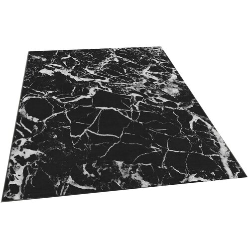 MEY HOME tepih sa mermernim šarama 3D MRK-73 crno-beli Slike