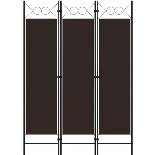 VidaXL Sobna pregrada s 3 panela smeđa 120 x 180 cm Slike