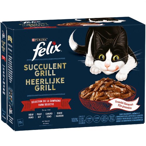 Felix "Tasty Shreds" vrečke 12 x 80 g - Mešana raznolikost iz dežele (govedina, piščanec, raca in puran) Cene