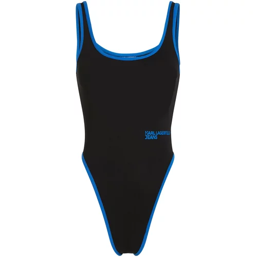 KARL LAGERFELD JEANS Jednodijelni kupaći kostim plava / crna