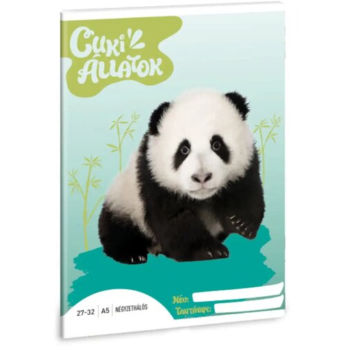 Ars Una Srčkani živali - Panda medvedek karirasti zvezek A/5 27-32 Cene