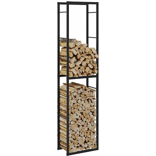  Stalak za drva crni 50x30x209 cm čelik Cijene