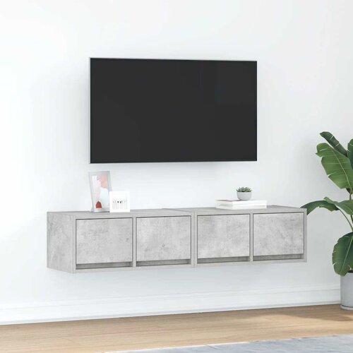 vidaXL TV omarica 2 kosa betonsko siva 60x31x25,5 cm inženirski les Cene
