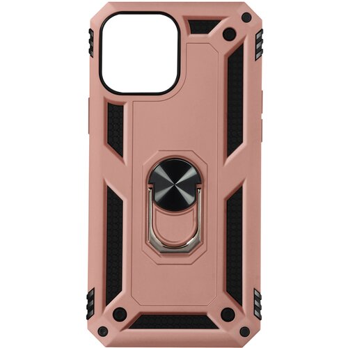 AVIZAR Trden ovitek za iPhone 13 iz dveh materialov s podpornim obrocem - rožnato zlato, (20717740) Cene