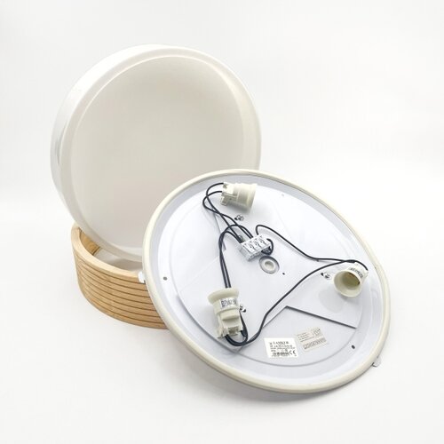  Stropno svetlo za kupatilo NATURAL MODERN 3xE27/15W/230V prečnik 37,5 cm borovina Slike