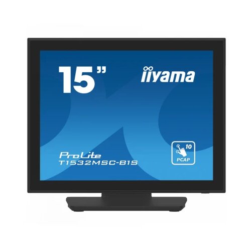 Iiyama 15" PCAP Bezel Free Front, 10P Touch, 1024x768, Speakers, VGA, DisplayPort, HDMI,330cd/m² (with touch), USB Interface, Built-In Power Adapter, Multitouch with supported OS Cene