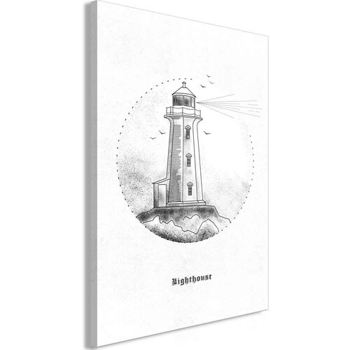  Slika - Black and White Lighthouse (1 Part) Vertical 40x60 Cijene