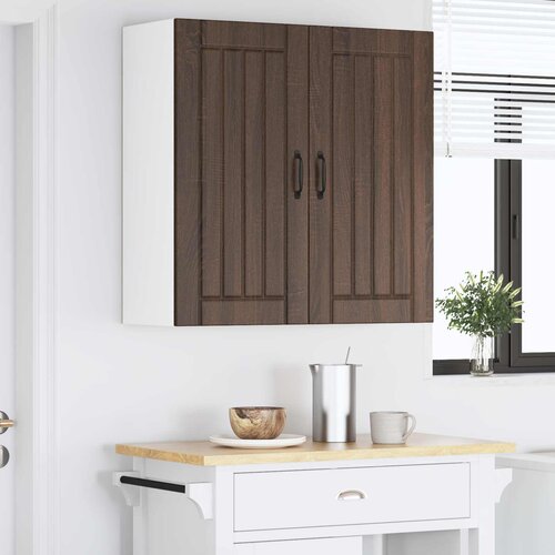  Ormar za Zid Lucca Smeđi hrast 80 x 31 x 80 cm Slike