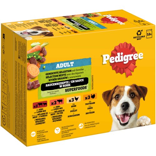 Pedigree multi pakiranje vrećice - 96 x 100 g mje&amp;scaron;oviti izbor u umaku (4 vrste) Slike