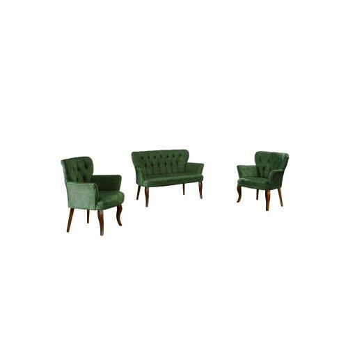 Atelier Del Sofa sofa i dve fotelje paris walnut wooden khaki Slike