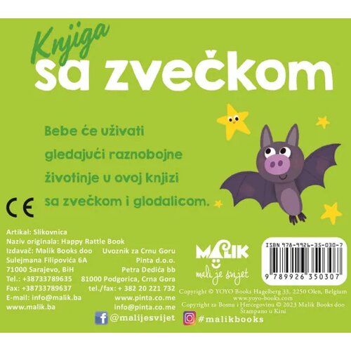 MALIK knjiga sa zvečkom - boje Cene