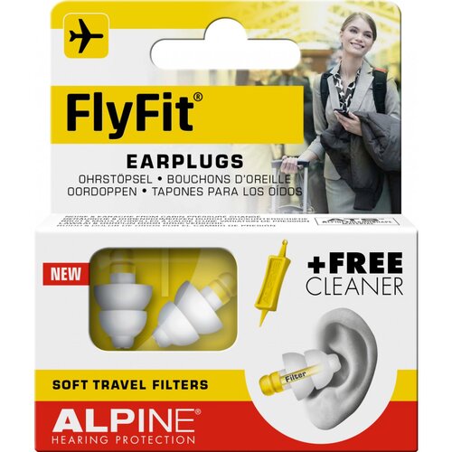  Čepki Za U&amp;scaron;esa - Za Potovanja - Flyfit Earplugs Alpine - Par Slike
