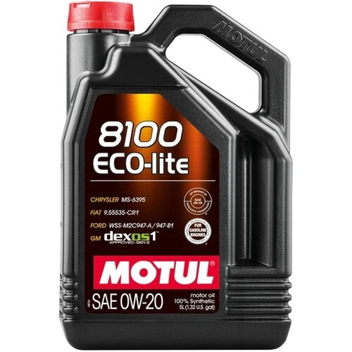 Motul motorno olje 8100 Eco-Lite 0W-20, 5L Slike
