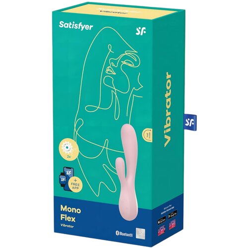 Satisfyer Rabbit vibrator Mono Flex APP roza Slike