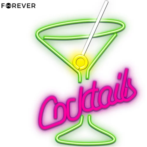 Forever neon LED luč Cocktails, dekorativna, zelena, roza, r