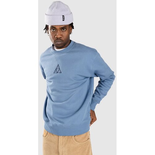 Huf Set Triple Triangle Crewneck Pulover slate blue Cene