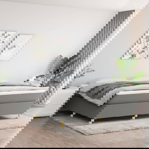 The Living Store Box spring postelja z vzmetnico temno siva 160x200 cm blago - Box Spring Postelja, (21516066) Slike