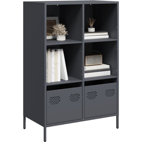VidaXL Visoka omara antracit 68x39x103,5 cm jeklo Slike
