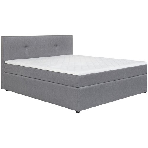 P & B POSTELJA Z VZMETNICO 140 cm x 200 cm , les, tekstil, leseni material siva Cene