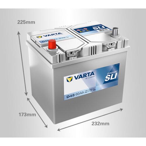 Varta akumulator asia dynamic sli, 12V, 60Ah Slike