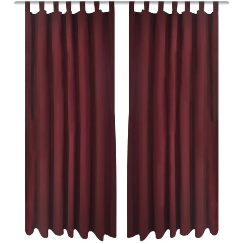 vidaXL 2 kosa bordo satenasih zaves z obročki 140 x 175 cm Cene