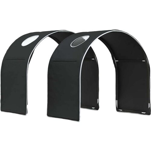  Tunis za krevet 2 pcs Crna 211 x 52 5 x 2 cm Poliester - Crna Cijene