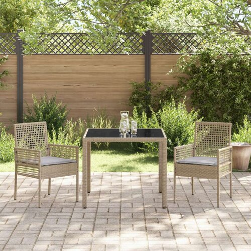  Set od 2 Bež Poliratan 90 x 90 x 75 cm UV otporni materijali Slike