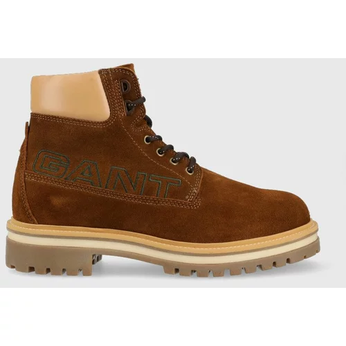 Gant Čizme od brušene kože Palrock za muškarce, boja: smeđa, 25643363.G42