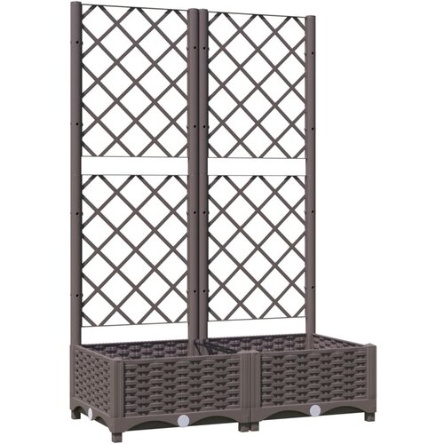 Maison Chic Cvetlično korito - Cvetlični Lonec z oporno mrežo rjavo 80x40x121,5 cm PP, (21789287) Cene