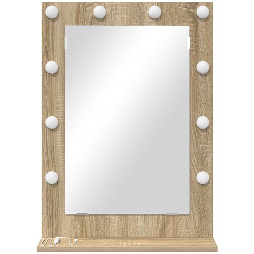vidaXL ogledalo za toalet Sonoma hrast MDF, Staklo 70 x 50 x 18 cm Cijene
