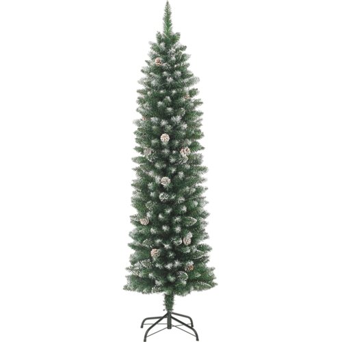  Umjetno vitko božićno drvce Zelena 210 cm PVC i Plastika Slike