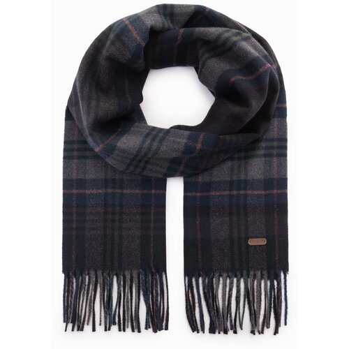 Ombre Men&amp;#039;s Scottish check scarf with tassels - black-gray Slike