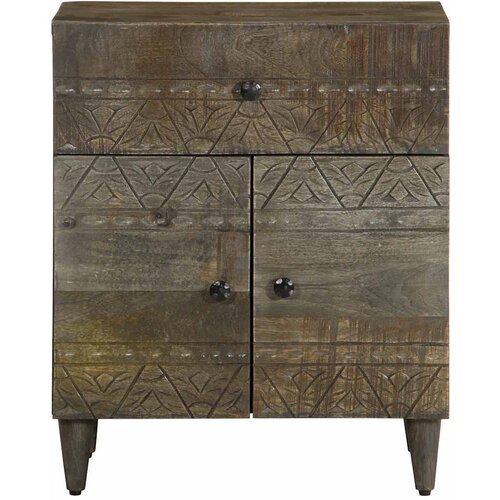 Maison Chic Nočna omarica - Nočna miza svetlo siva 50x33x60 cm masivni les Mango, (21688099) Slike