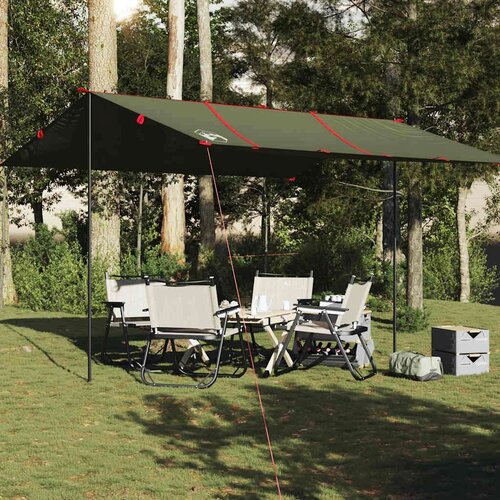 VidaXL Cerada za kampiranje maslinastozelena 451x420 cm vodootporna Slike