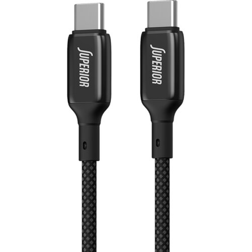  USB data kabal Superior SU-K105 Cink 60W 3A Type-C na Type-C 1m crni Cene