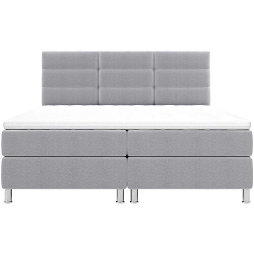 CARRYHOME POSTELJA Z VZMETNICO 140 cm x 200 cm , tekstil svetlo siva Slike