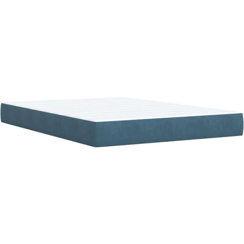 VidaXL Krevet box spring s madracem plavi 160 x 200 cm bar&amp;scaron;unasti Slike