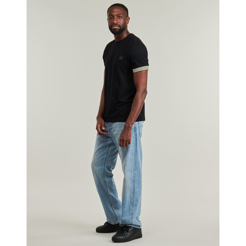 Fred Perry STRIPED CUFF T-SHIRT Crna Slike