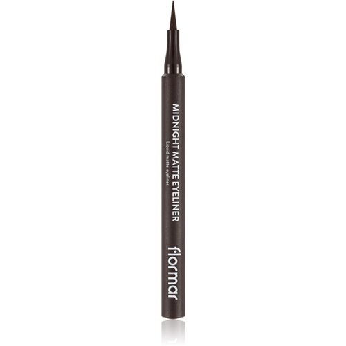 Flormar Midnight Matte Eyeliner tu&amp;scaron; za oči u flomasteru s mat efektom nijansa 02 Brown 1 ml Slike