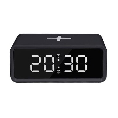 Solight CA07B - Digitalni sat sa Qi bežičnim punjačem 230V/CR2032 crna Slike