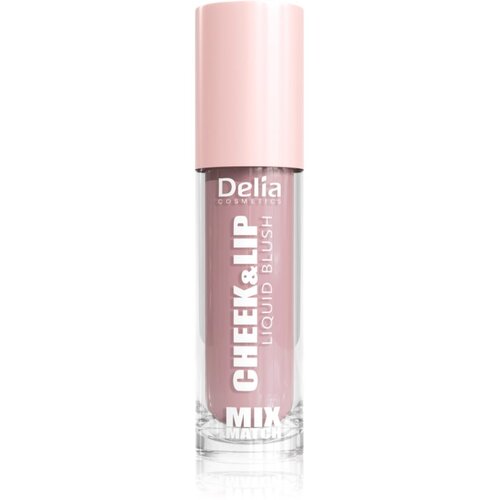Delia Cosmetics Mix&amp;amp;Match Cheek &amp;amp; Lip Liquid Blush tekoče rdečilo za ustnice in lica odtenek 02 4 ml Slike