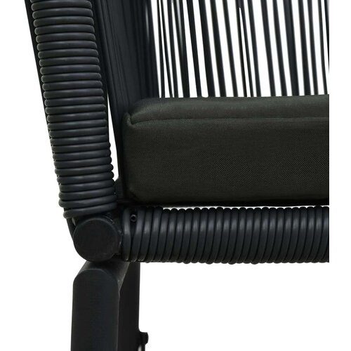 VidaXL Vrtne stolice 2 kom crne PVC ratan Slike
