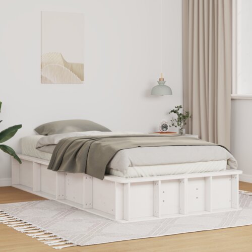 vidaXL krevetna konstrukcija s pohranom bijelo 90 x 190 cm boja drva Cijene
