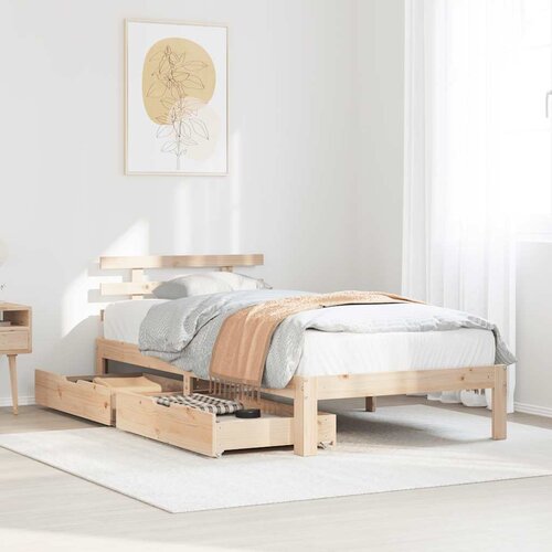VidaXL Okvir kreveta s ladicama bez madraca 90x190 cm Slike