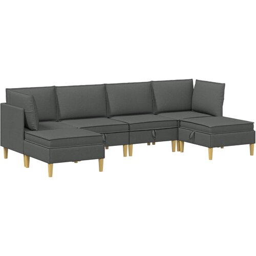  Modularni set sofe sa skladi&amp;scaron;tem 6 pcs Tamnosiva Tkanina Slike
