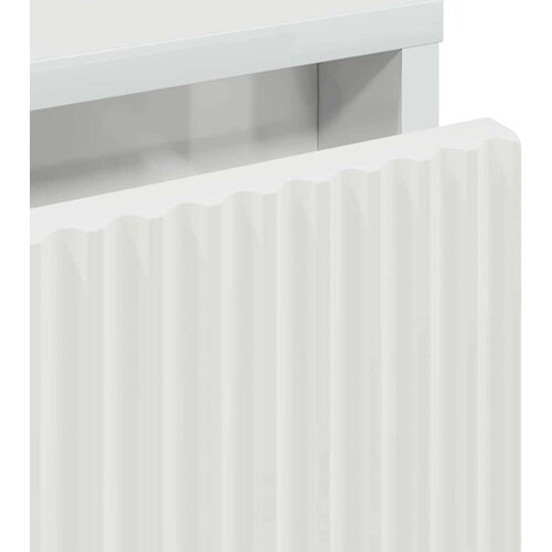 VidaXL Noćni ormarić s ladicama Visoko sjajno bijela 63.5 x 36 x 61 cm Slike