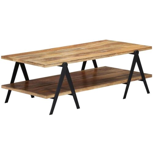 VidaXL Stolić za kavu od masivnog drva manga 115 x 60 x 40 cm Slike
