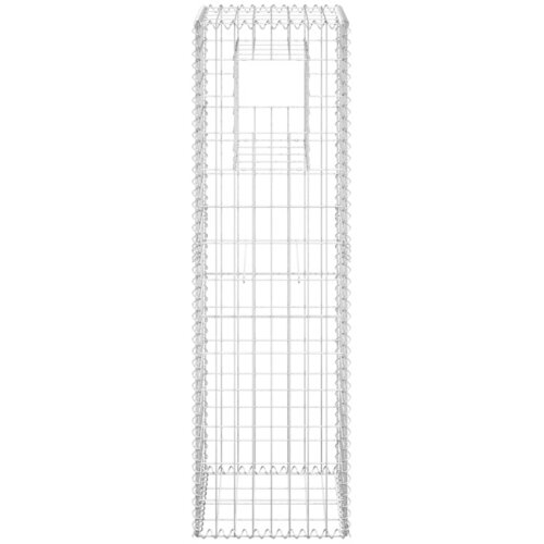  Gabionske stupne ko&amp;scaron;are 2 kom 40 x 40 x 140 cm željezne Slike